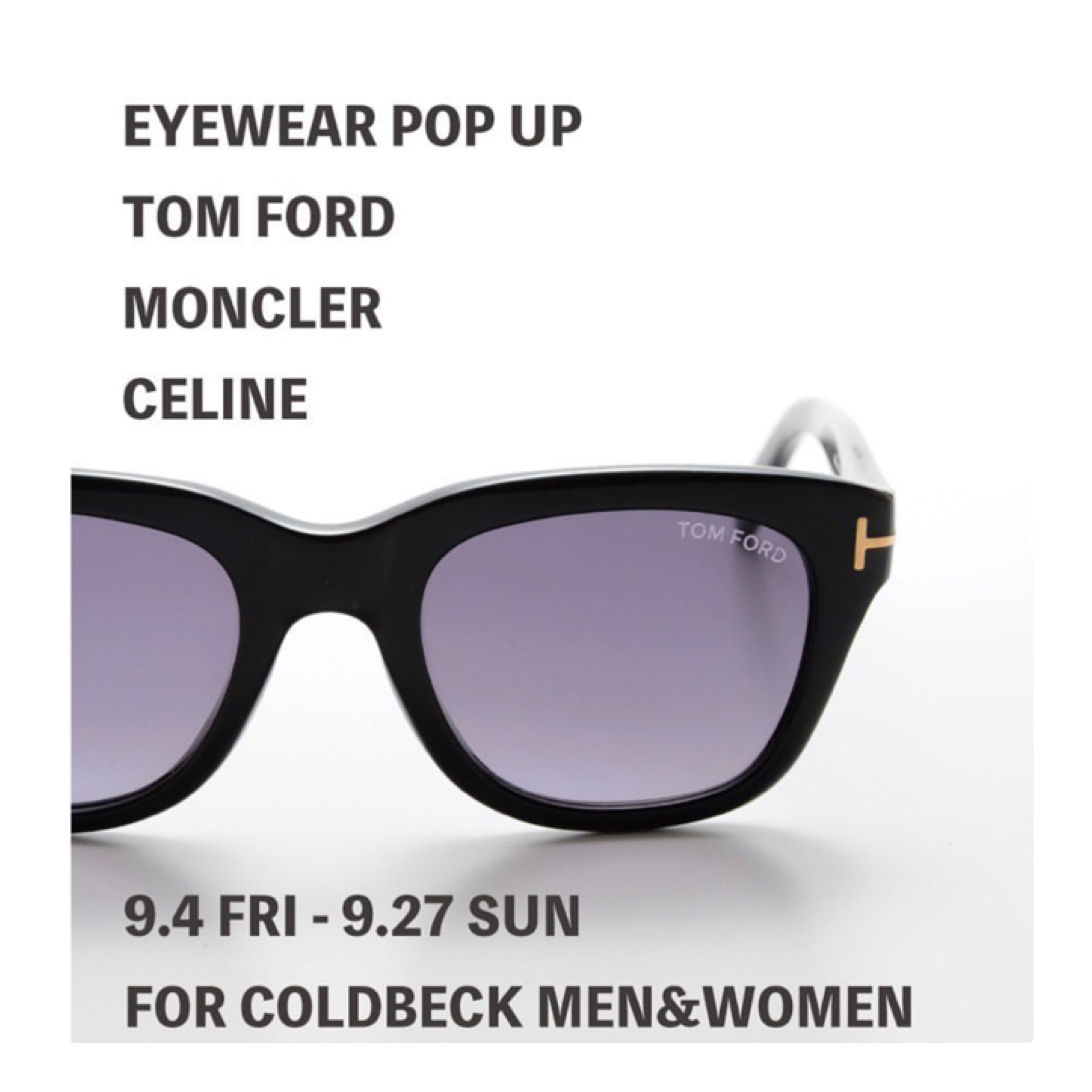 EYEWEAR POP UP STORE at COLDBECK Nagasaki